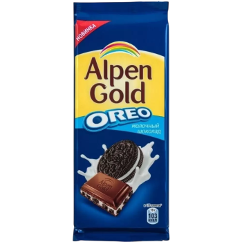 Alpen Gold Oreo шоколад молочный клубника/печенье 85 гр